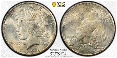 1924-S $1 MS62