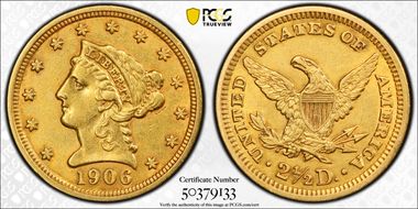 1906 $2.50 AU53