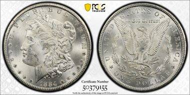 1884-CC $1 MS63+