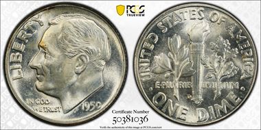 1950-D 10C DDR FS-801 (014) MS66FB