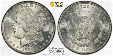 1886 $1 MS66