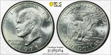 1971-S $1 Silver MS67