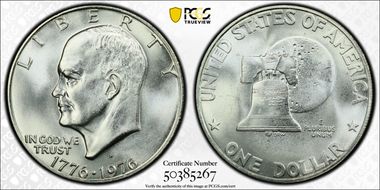 1976-S $1 Silver MS68