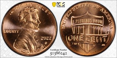 2022-D 1C Shield  First Strike MS68RD