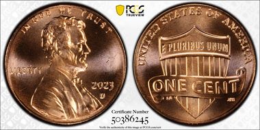 2023-D 1C Shield  First Strike MS68RD