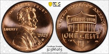 2023-D 1C Shield  First Strike MS68RD