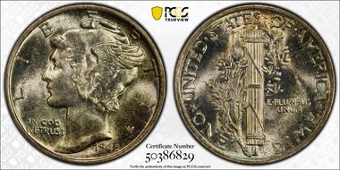 1945-S 10C Micro S MS66+