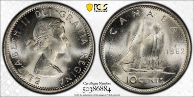 1962 10C MS64
