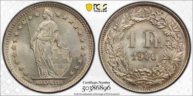 1946 B 1 Fr KM-24 Ag MS63