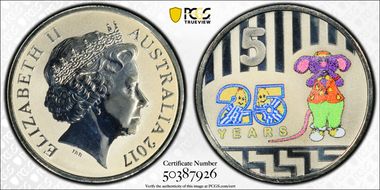 2017 5C Bananas in Pyjamas Colorized Frosted Uncirculated MS68