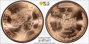 2017 25C Victoria Cross MS67RD