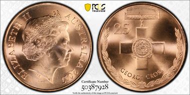 2017 25C George Cross MS66RD