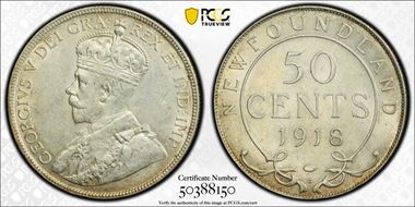 1918-C 50C AU58
