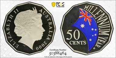 2000 50C Millennium - Colorized PR68DCAM