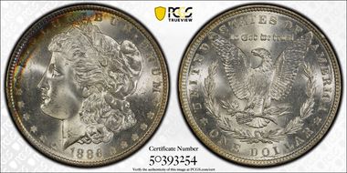 1886 $1 MS66+