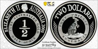 2003 $2 Port Phillip Pattern PR70DCAM