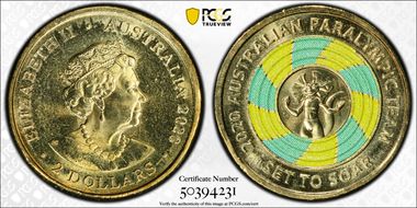 2020 $2 Paralympic Team Set to Soar - Colorized MS66