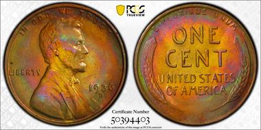 1936-D 1C MS66RB