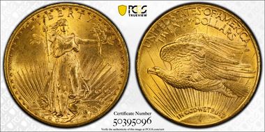 1911-D $20 MS65+