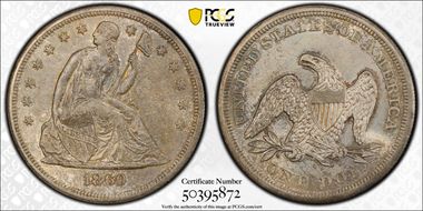 1860-O $1 MS62