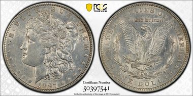1897 $1 VAM 6A, Pitted Reverse N1