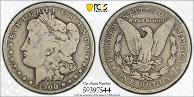 1900-O $1 VAM 29A, Die Break N1