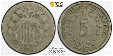 1883/2 5C Overdate, FS-304 G6