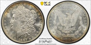 1887 $1 MS64