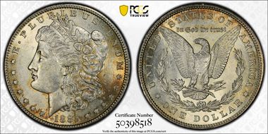 1885 $1 AU58