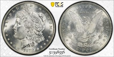 1878-S $1 VAM 19, Torn Bonnet MS62