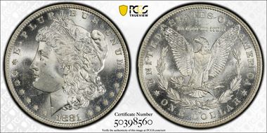 1881-O $1 MS64