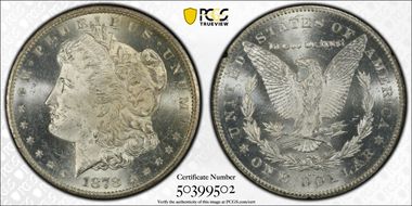 1878-CC $1 VAM 11 Lines in Wing GSA Hoard MS64