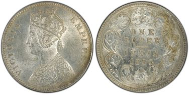 1883(B) Rupee SW-6.68 No Bead MS62