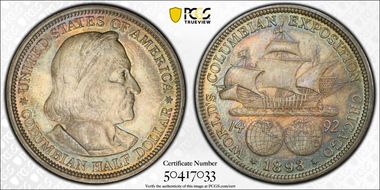1893 50C Columbian MS66