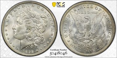 1892-O $1 MS64+ 