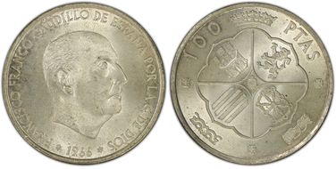 1966 100 P (1968) MS65