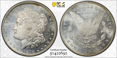 1878 7/8TF $1 Strong MS65