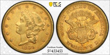 1859-S $20 XF45