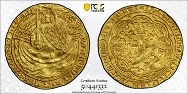 (1356-61) Noble S-1490 Cross 3 AU53