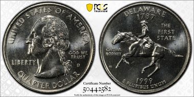 1999-D 25C Delaware MS64