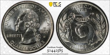1999-D 25C Georgia MS65