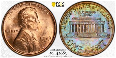 1973-D 1C MS65RB