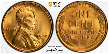 1942-S 1C MS67RD