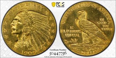 1909 $2.50 PR63