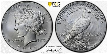 2024 $1 Peace Dollar First Strike MS70