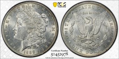 1888-S $1 AU58