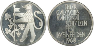 1968 Medal Thurgau Shooting Festival Ag PR63