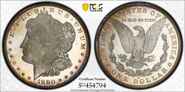 1880-S $1 MS67PL