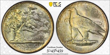 1935 50C Connecticut MS67