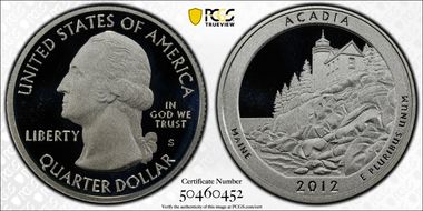 2012-S 25C Acadia NP - Silver PR69DCAM
